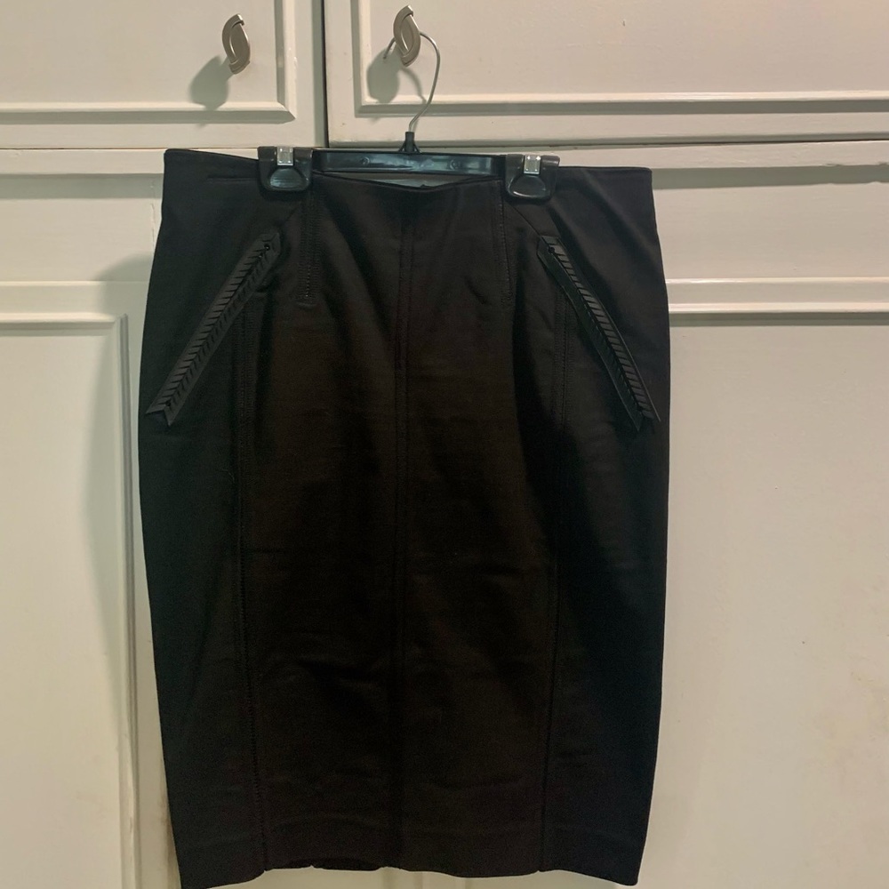 .Byron Lars Black Stretchy Skirt Size 8 with pocket details